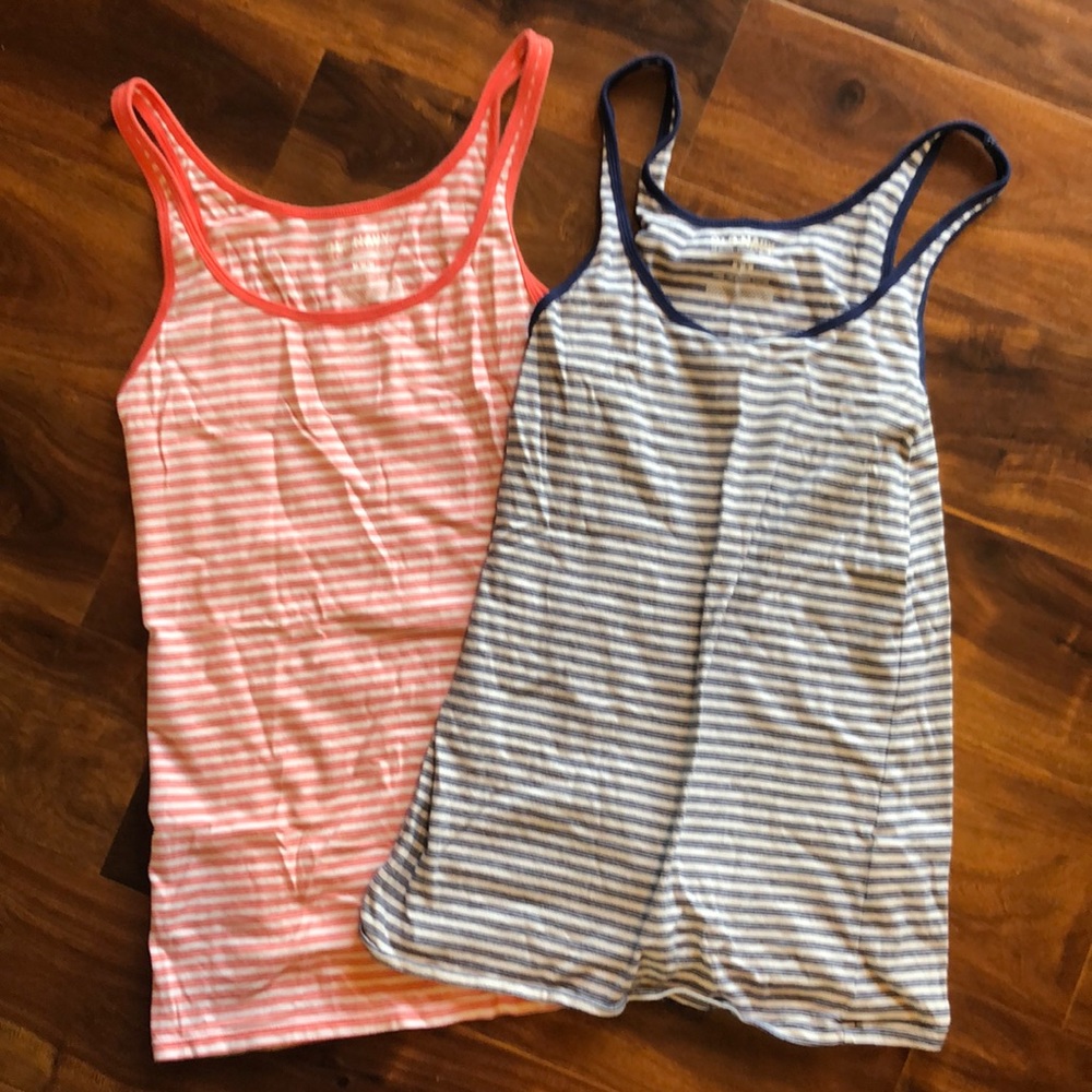 2 striped tanks